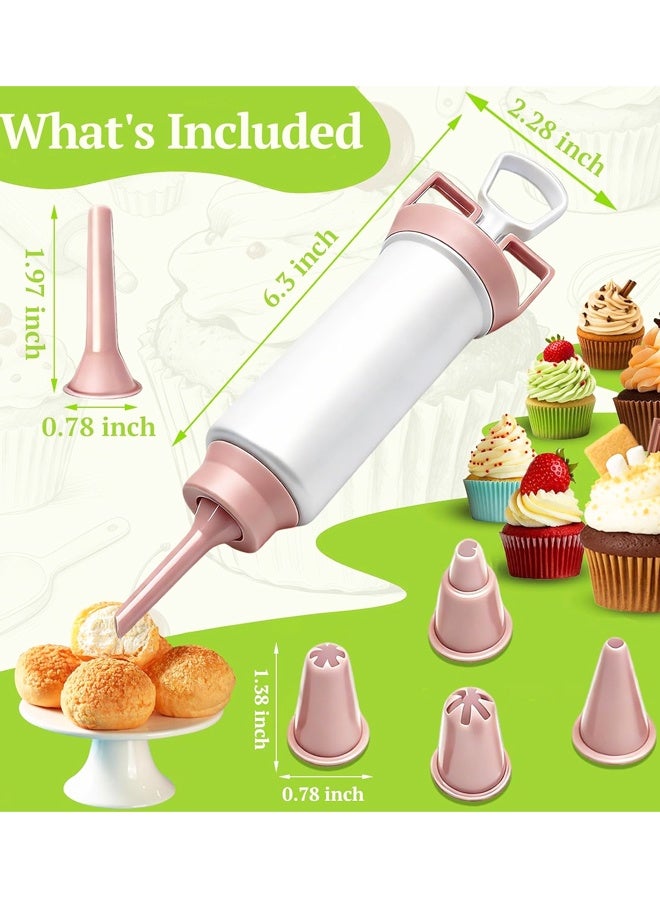 Cake Decorating Gun, Cupcake Icing Piping Kit, Cake Decorating Kit with 5 Piping Tips, Cupcake Injector/Decorating Icing Set - Image 2
